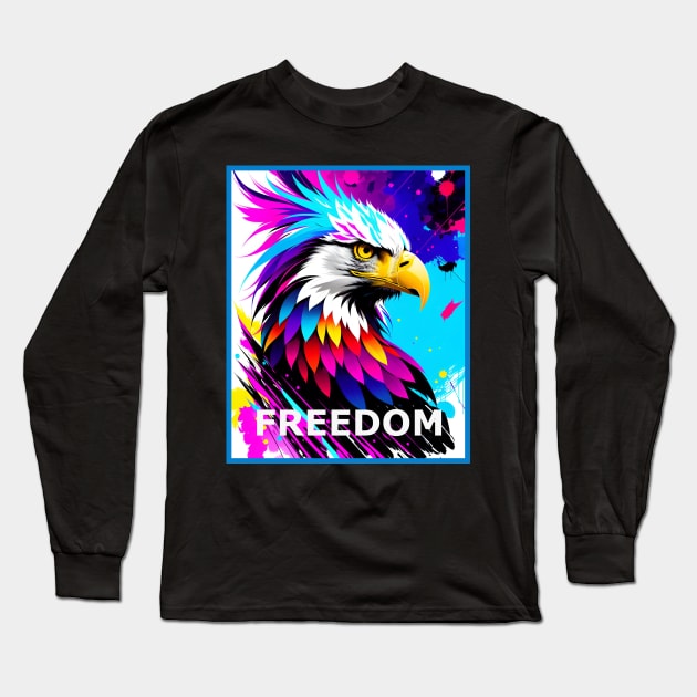 Freedom Eagle Long Sleeve T-Shirt by MtWoodson